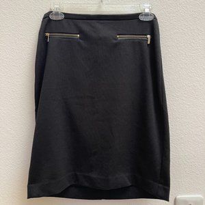 Premise Studio Black Pencil Skirt with Zipper Detailing